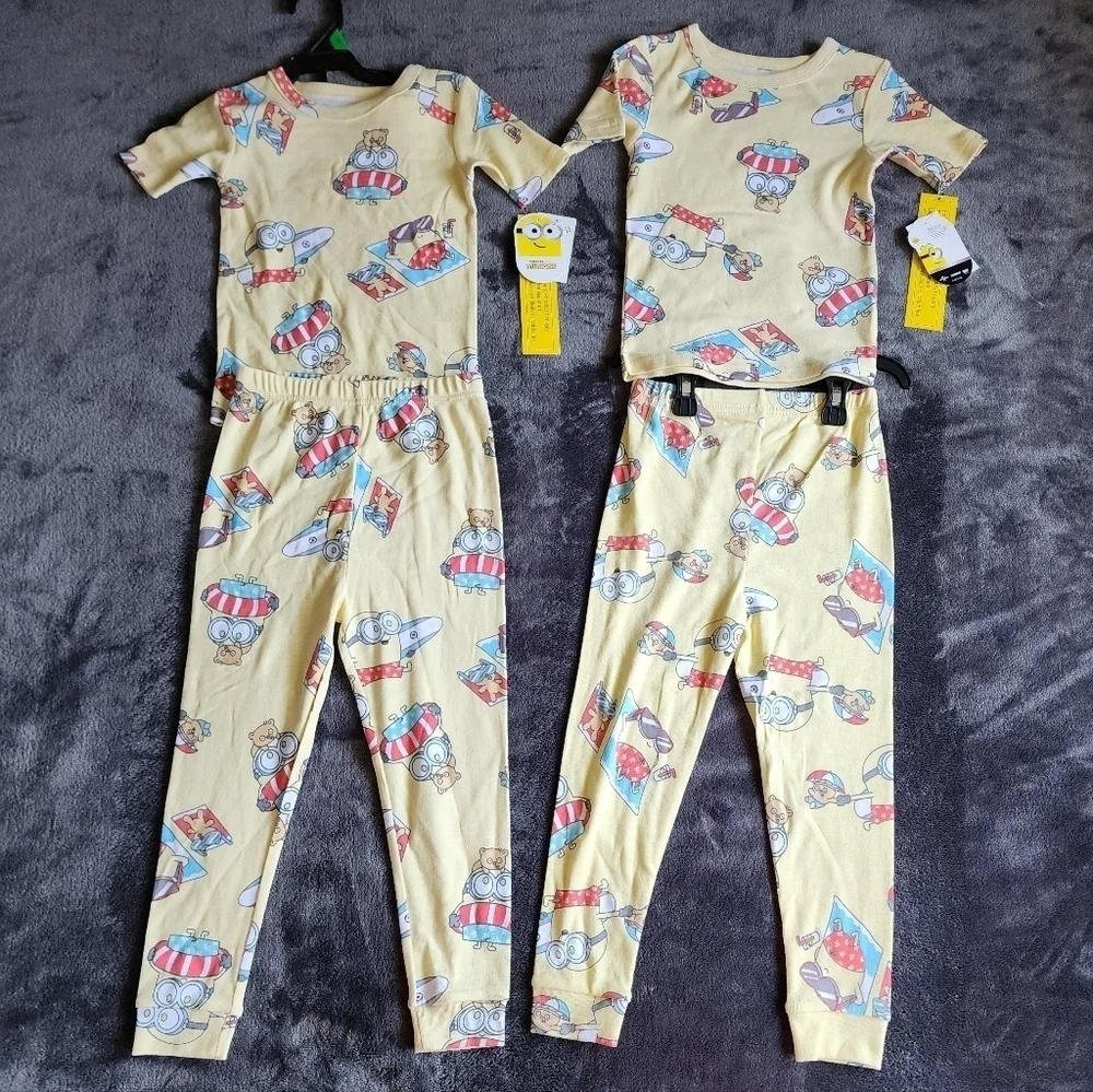 Despicable Me Minions Summer Toddler boy girl 2 piece Pajama Set, size 3t, 4t, 5